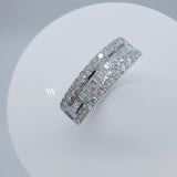 Demi B Ring, Eternity diamond ring with round brilliant and baguette diamond