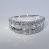 Demi B Ring, Eternity diamond ring with round brilliant and baguette diamond