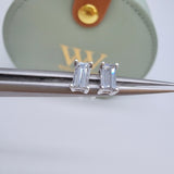 Lab Grown Emerald-Cut Diamond Solitaire Studs