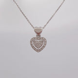 Heart pendant 18K gold set with high quality diamonds