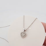 Heart pendant 18K gold set with high quality diamonds