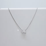 Lana, Floating Emerald-Shape Diamond Necklace