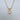 Princess Cut Lab diamond pendant on 14K yellow gold 15 inches necklace 