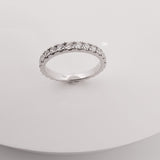 Eternity ring featuring 18 karat gold with 2 pts diamond each