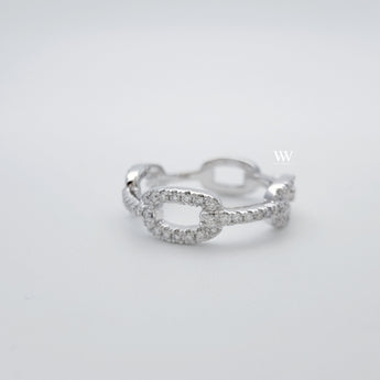 Eternity band designs as chain, set with high quality natural diamonds