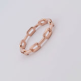 Rose gold chain band, made with solid 18K gold