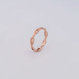 Rose gold chain band, made with solid 18K gold