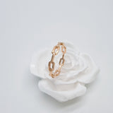 Rose gold chain band, made with solid 18K gold