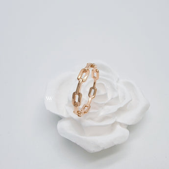 Rose gold chain band, made with solid 18K gold