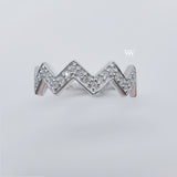 zigzag diamond ring top view