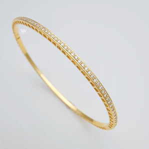 Trypo Diamond Bangle, 14K